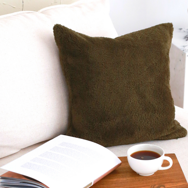 Pufco Ultra Soft Throw Pillow Cover 45x45 cm Khaki