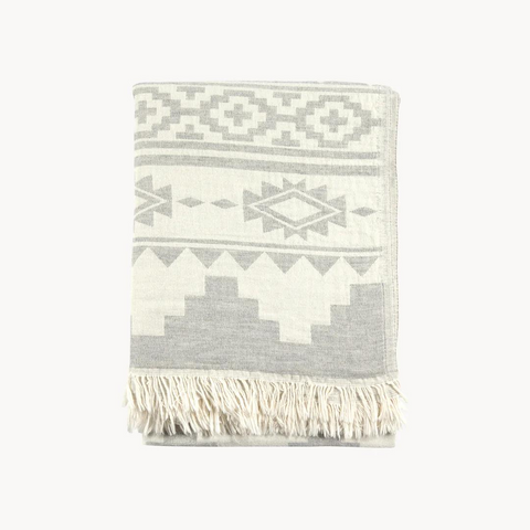 Aztec Single Wool Blanket 160x220 cm Ice Blue