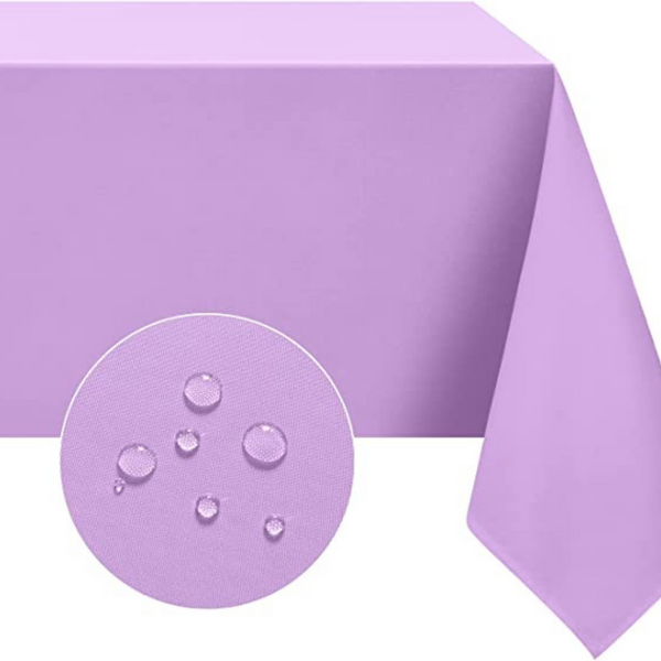 Genoa Woven Linen Stain Resistant Table Cloth Lavender