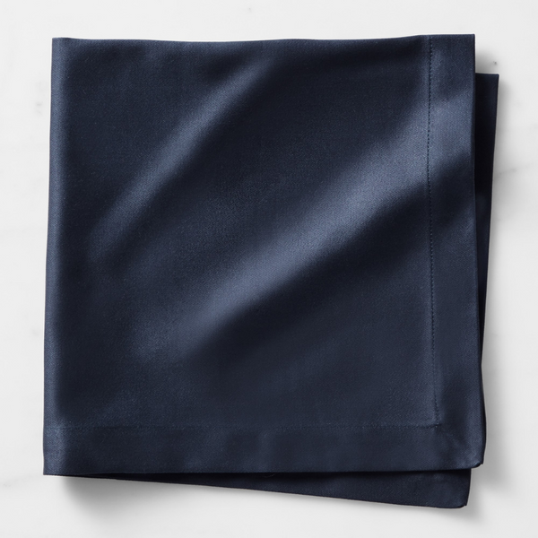 Genoa Woven Linen Stain Resistant Napkin Navy Blue (2 Pack)