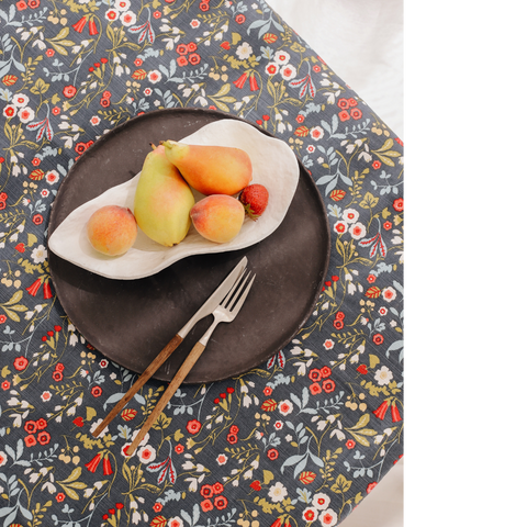 Ashbee Premium Linen Tablecloth Navy Blue