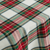 Tartan Plaid Round Table Cloth White