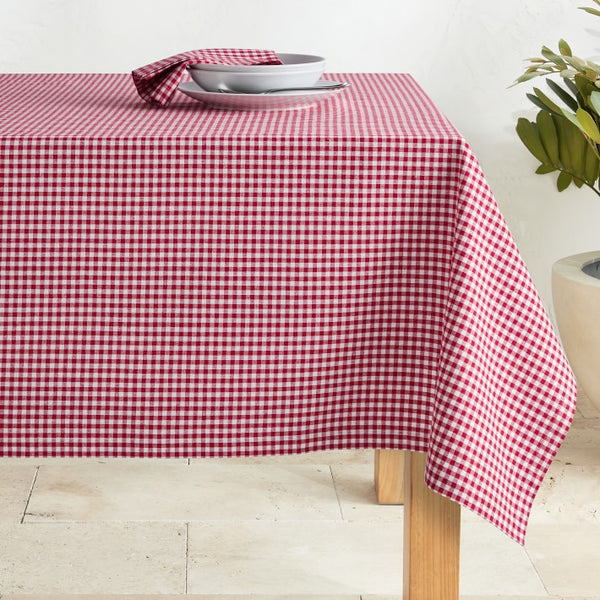 Gingham Cotton Picnic Cover 170x170 cm Red