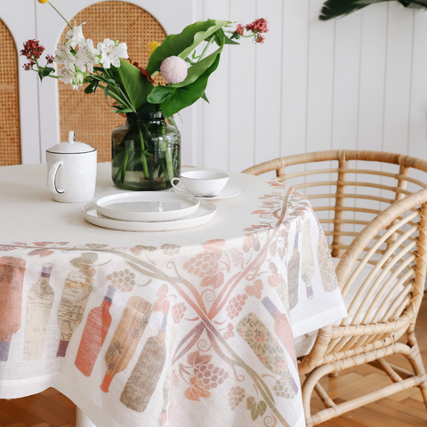 Lina Linen Stain Resistant Table Linen Beige
