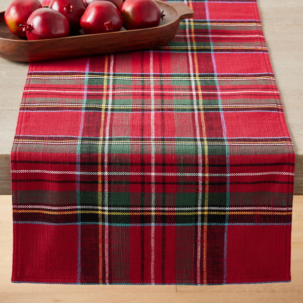 Tartan Plaid Runner 50x150 cm Red
