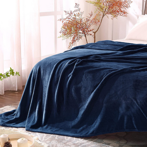 Perugia Single Wellsoft Blanket 160x200 cm Navy Blue