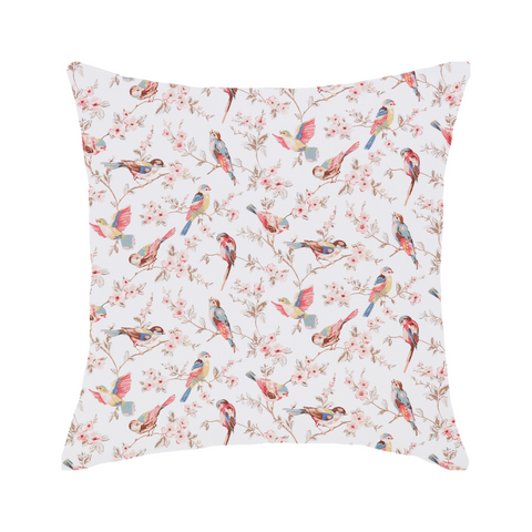 British Birds Pillow Cover 45x45 cm Ecru