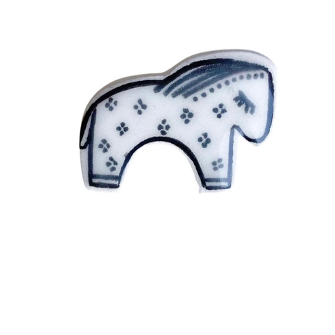 Horse Handmade Ceramic Brooch - Lapel Pin