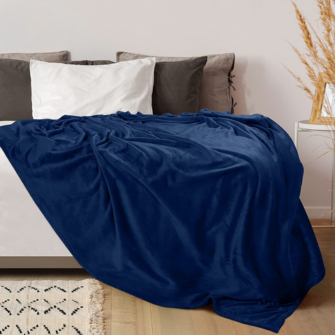 Perugia Single Wellsoft Blanket 160x200 cm Navy Blue
