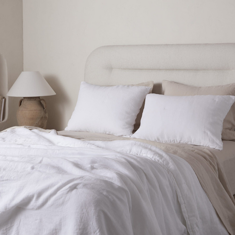 Allure Muslin Cotton Double Duvet Cover Set 200x220 cm White