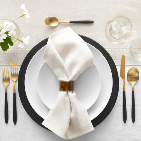 Natural Raw Linen Napkin White (Pack of 2)