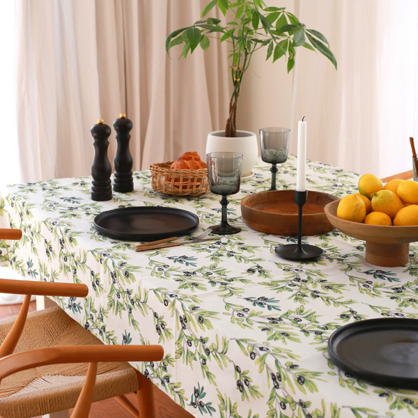 Olive Provence Cotton Table Cloth