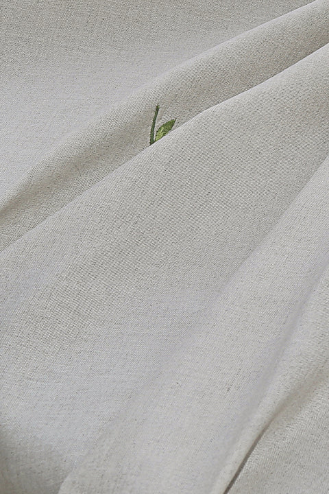 Liana Embroidered Natural Linen Table Cloth