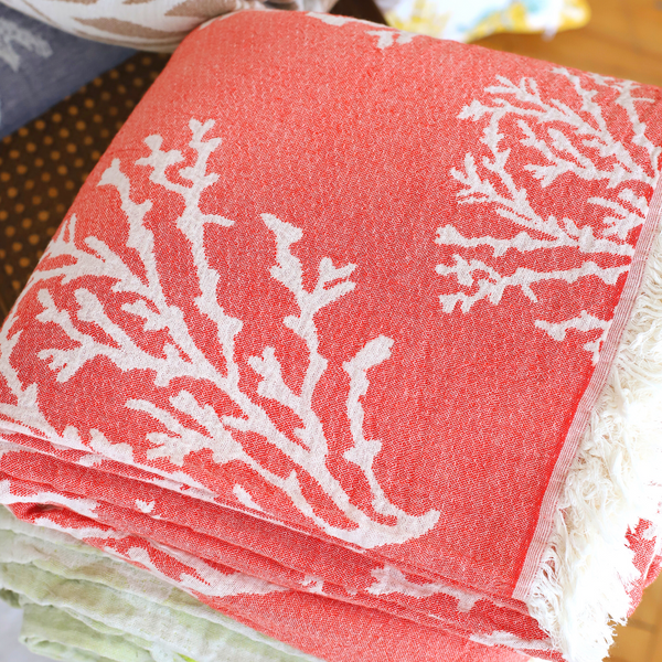 Coral 4 Layer Muslin Double Bedspread