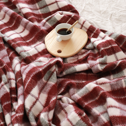 Woolmark Double Pure Wool Blanket Claret Red