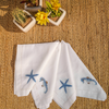 Marine Embroidered Linen Napkin Set (4 Pack)