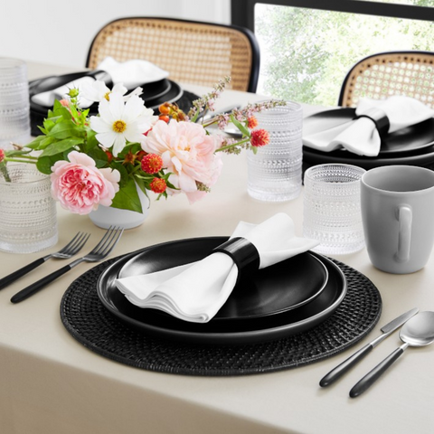 Genoa Woven Linen Stain Resistant Table Linen Ecru