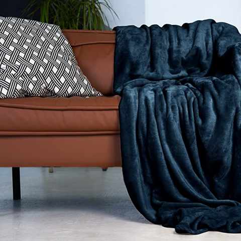 Perugia Single Wellsoft Blanket 160x200 cm Navy Blue