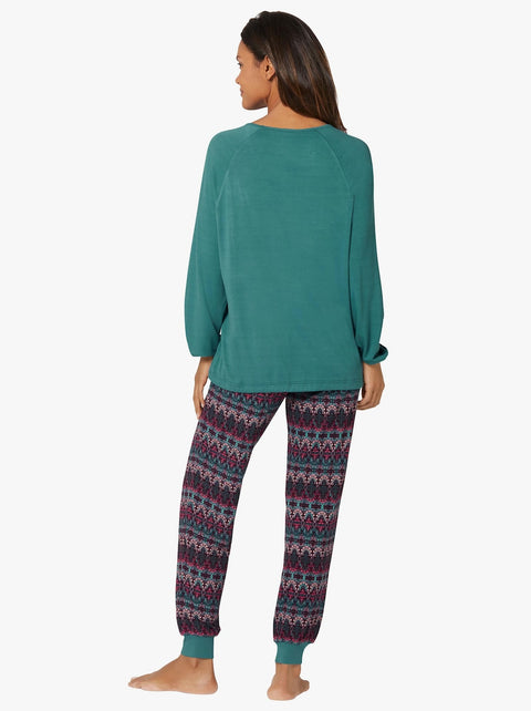 Lizzy Viscose Pajamas Set Green