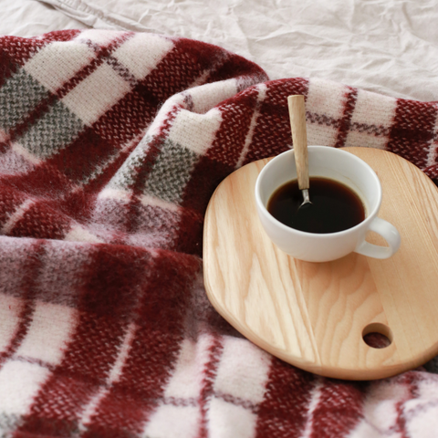 Woolmark Double Pure Wool Blanket Claret Red