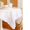 Carlita Embroidery Linen Tablecloth 160x160 cm White