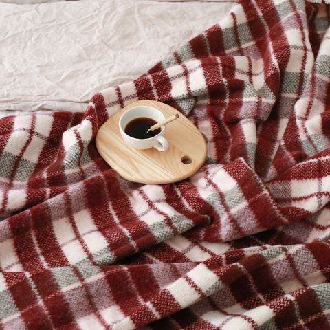 Woolmark Double Pure Wool Blanket Claret Red