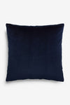 Geometric Patterned Velvet Cushion Cover Navy Blue