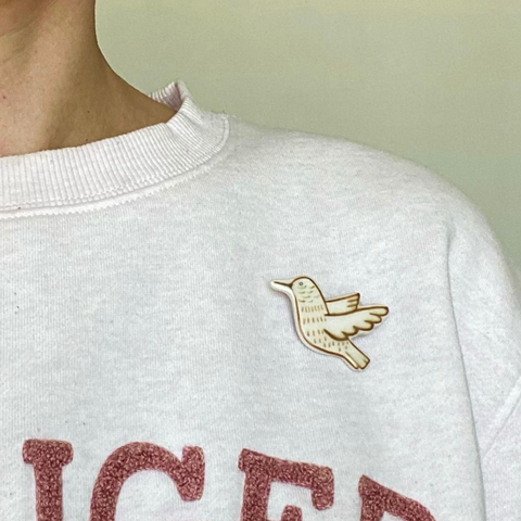 Bird Handmade Ceramic Brooch - Lapel Pin