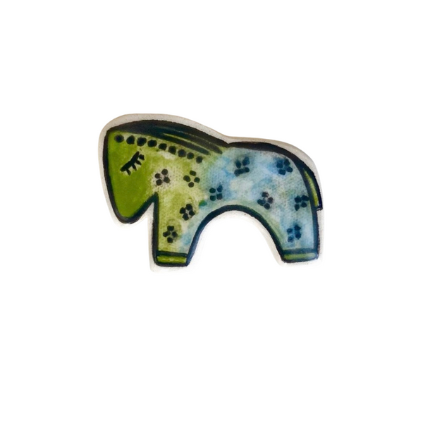 Horse Handmade Ceramic Brooch - Lapel Pin