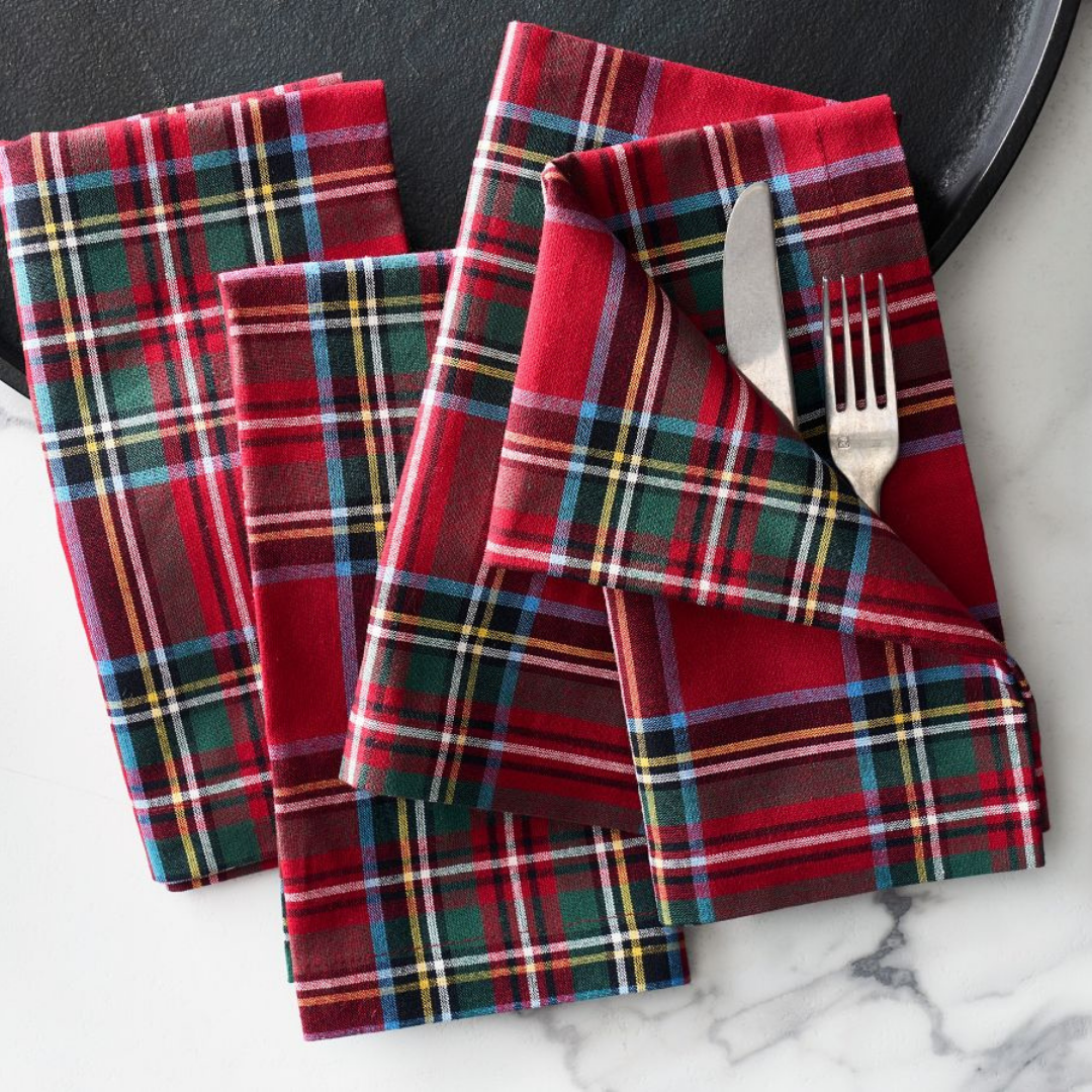 Plaid Tartan Napkin Red (Set of 2)