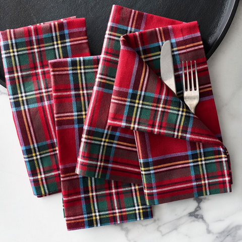 Plaid Tartan Napkin Red (Set of 2)