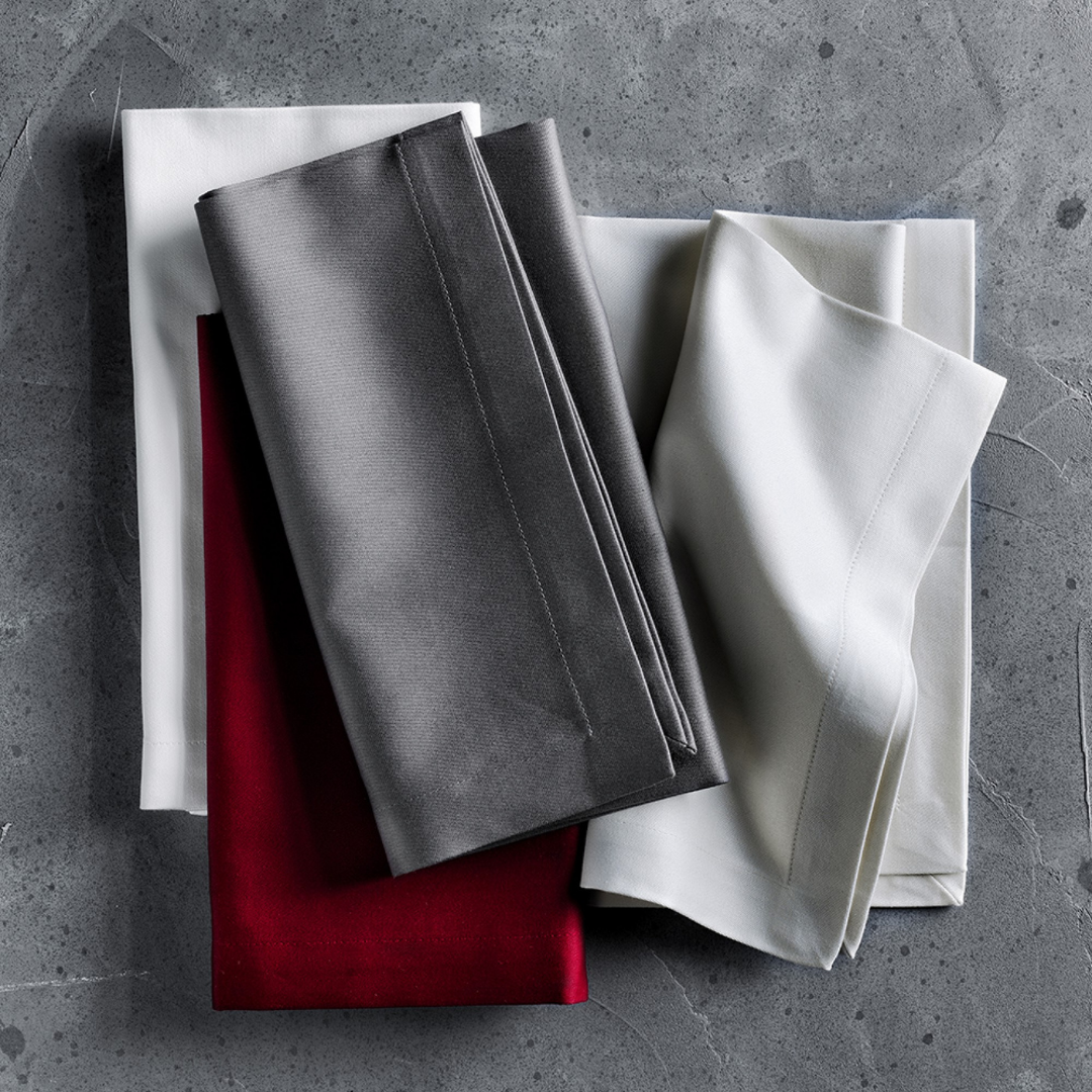 Genoa Woven Linen Stain Resistant Napkin Gray (Pack of 2)