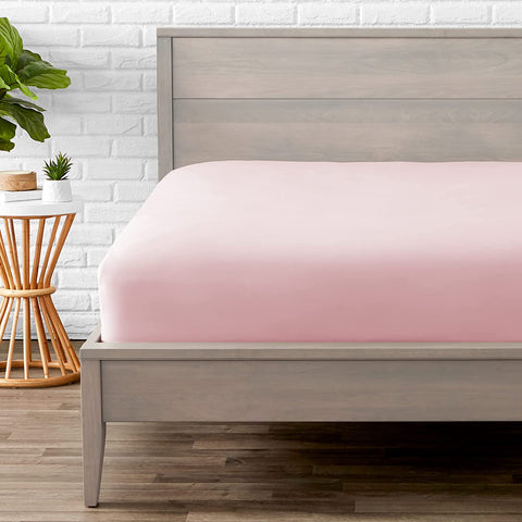 Lopez Single Elastic Cotton Combed Cotton Bed Sheet 100x200 cm Pink