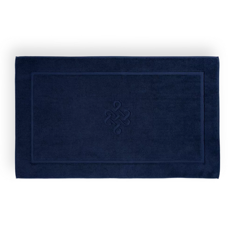 Ultra Soft Cotton Non-Slip Bath Mat 70x120 cm Navy Blue