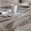 Ashley Multi-Purpose Double Cotton Bedspread 200x240 cm Brown