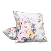 Rose Bouquet Throw Pillow Cover 45x45 cm Gray