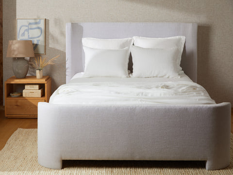 Allure Muslin Cotton Double Duvet Cover Set 200x220 cm White