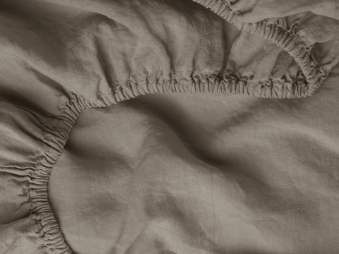 Allure Muslin Cotton Single Fitted Sheet 100x200 cm Light Brown