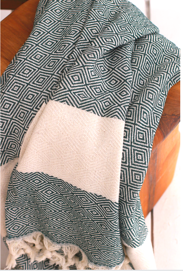 Ashley Multi-Purpose Double Cotton Bedspread 200x240 cm Khaki