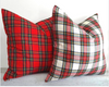 Tartan Plaid Cushion Cover 45x45 cm White