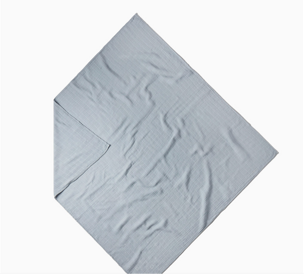 4 Ply Muslin Cotton Organic Baby Blanket 110x110 cm Ice Gray