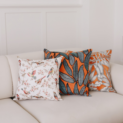 British Birds Pillow Cover 45x45 cm Ecru