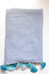 Armona Tasseled Peshkir Face Towel 50x100 cm Blue