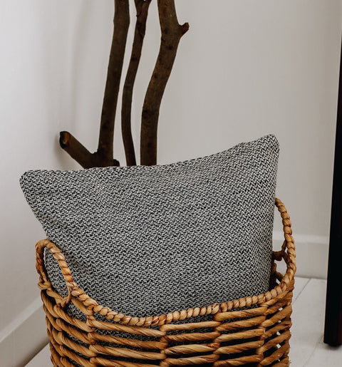 Sienta Woven Cushion Cover 50x50 cm Black