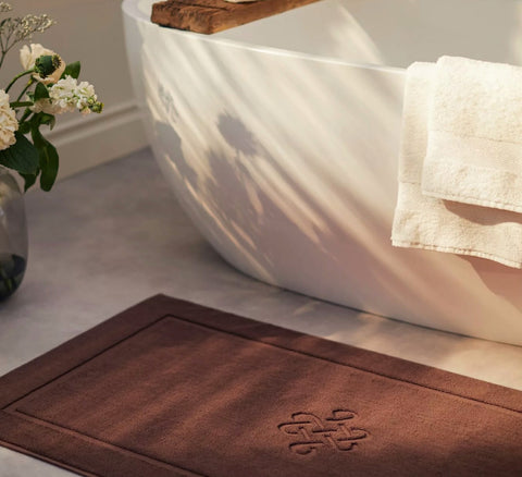 Ultra Soft Cotton Non-Slip Bath Mat 70x120 cm Brown
