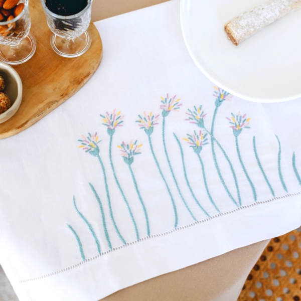 Jardin Embroidered Linen Cover 40x60 cm