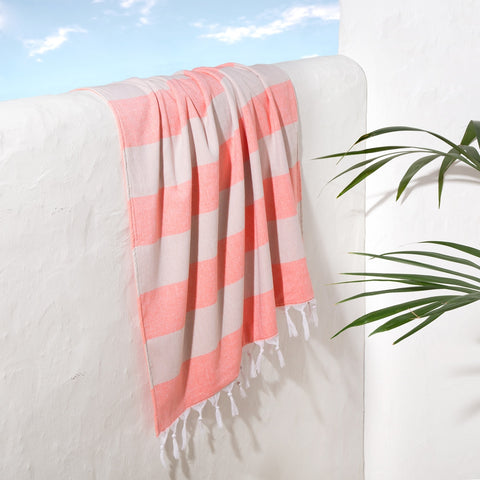 Kitsy Double Face 100% Cotton Loincloth Towel Coral