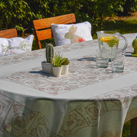 Lina Linen Stain Resistant Table Linen Sea Shell