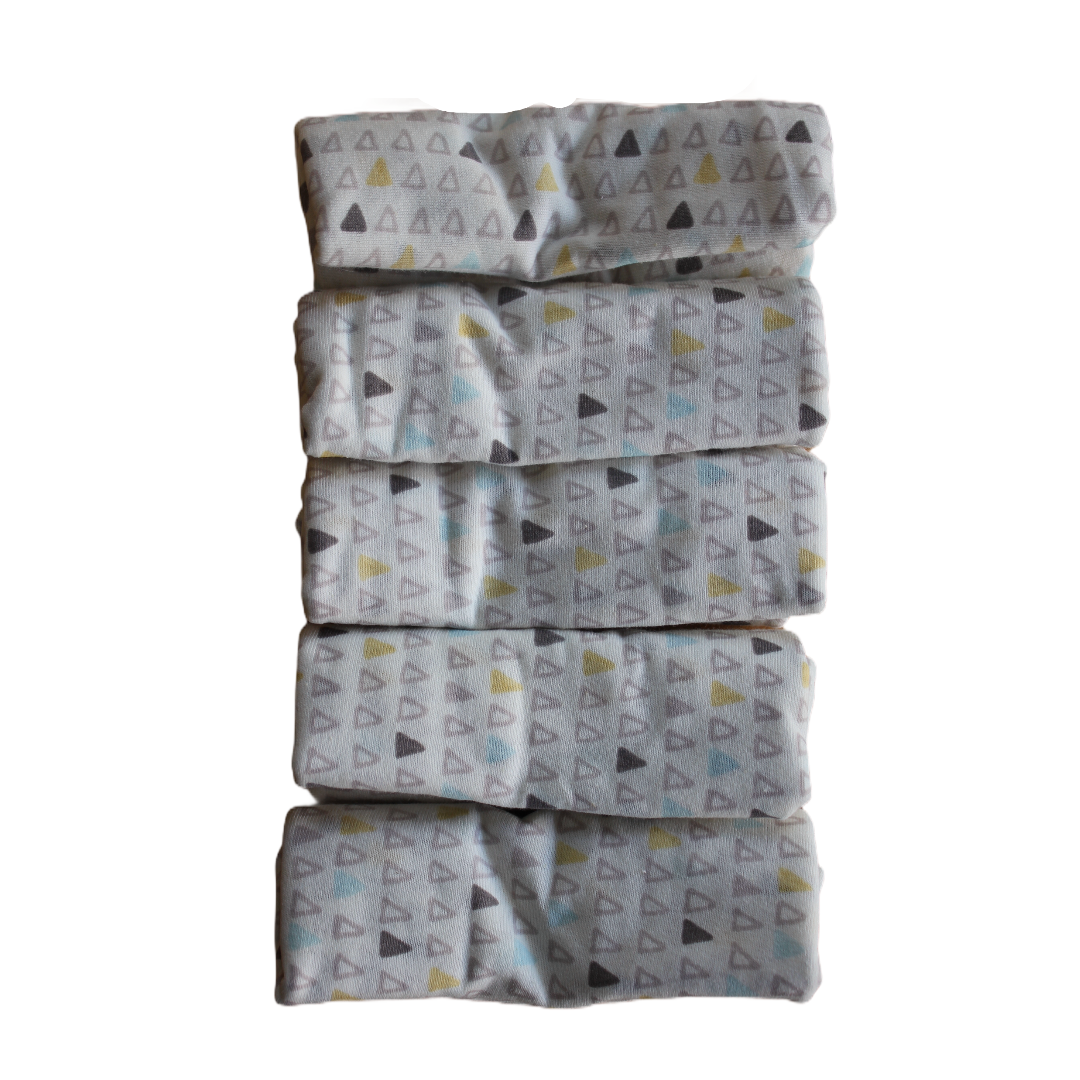 10 Piece Muslin Cotton Cloth - Blue Patterned