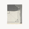 Stripe Throw Cotton Loincloth Smoked-White 100x170 cm